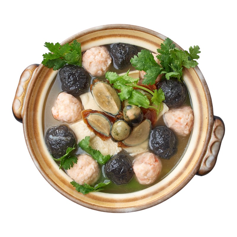 Coriander Preserved Egg Hot Pot, , large