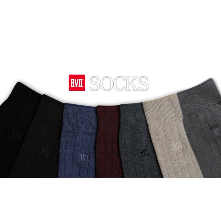 【BVD】素面直條男休閒襪<酒紅>BN407 男襪 長襪 休閒襪, , large