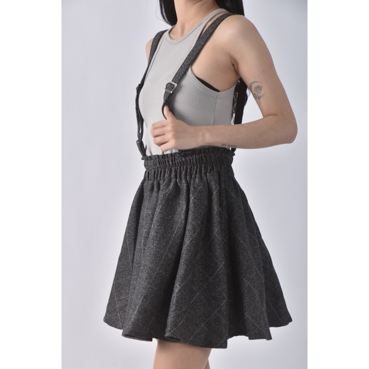 (L) 吊帶灰色短裙二手衣, , large