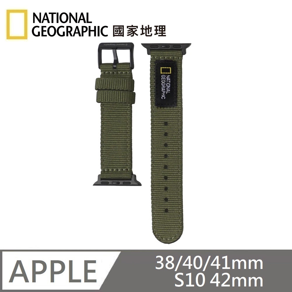 National Geographic Apple Watch Nato Strap Nylon Strap Applicable to Apple Watch 38/40/41mm, S10 42mm - Army Green , , large