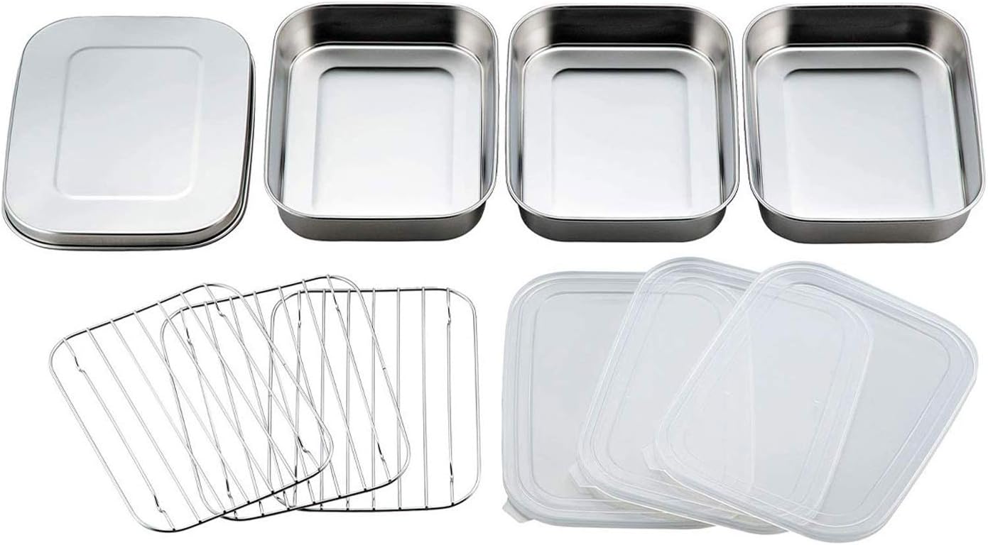 10-Piece Stainless Steel Food Container Set, , large