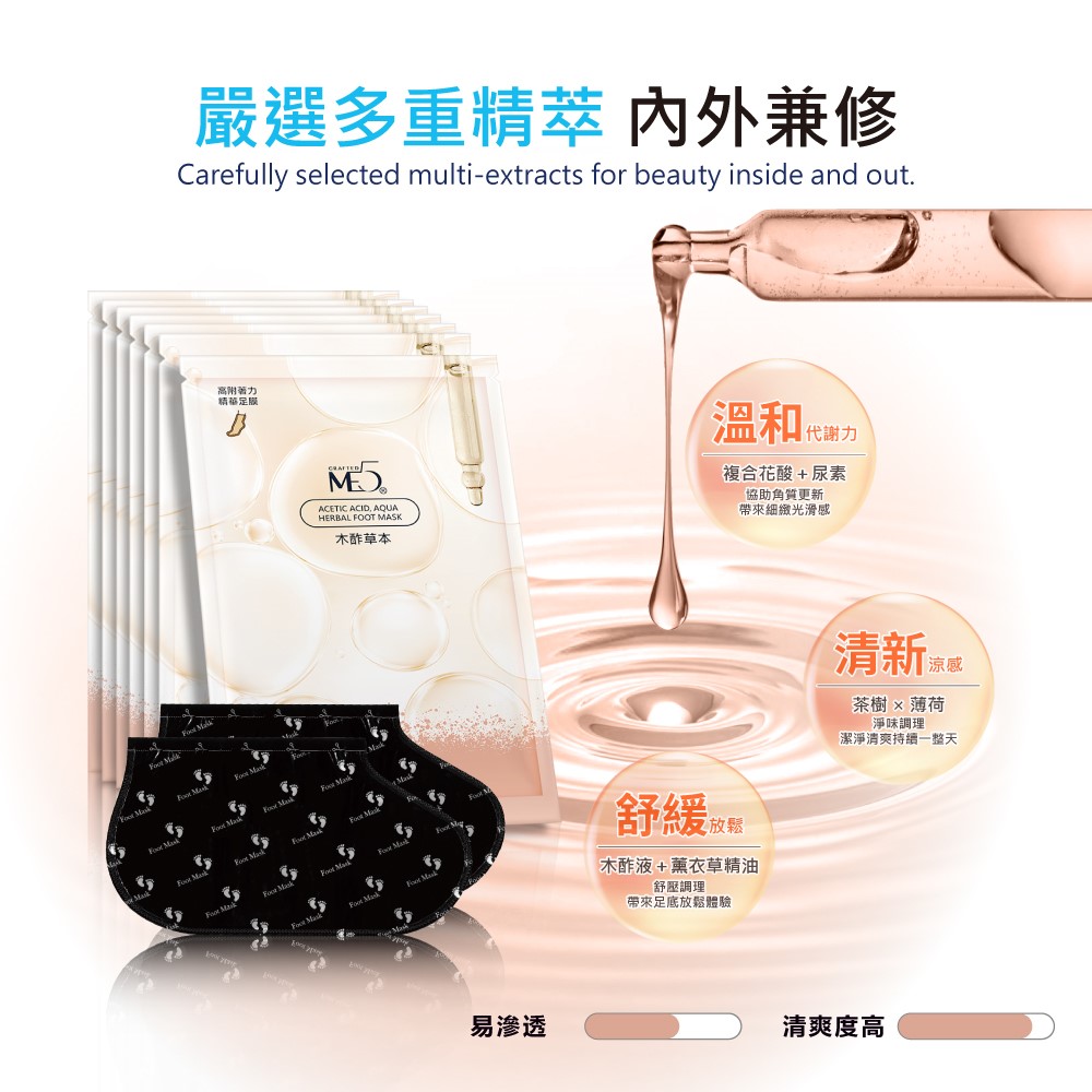 【ME5】K035 Wood Vinegar Herbal Foot Mask  ( 1 piece ), , large