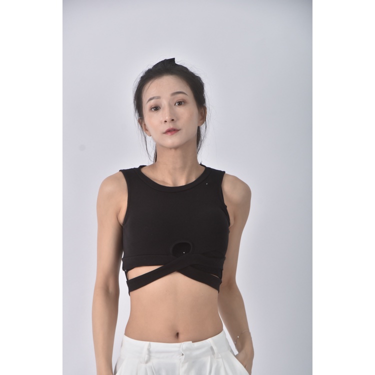 (S) 【安于晴Charlene私服】質感無袖黑色上衣二手衣, , large