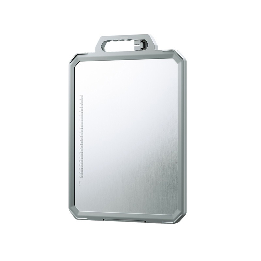 316 Stainless Steel Anti-Mold Cutting Board, Double-Sided, Stand-Up, with Knife Sharpener, Extra Large and Thick, , large