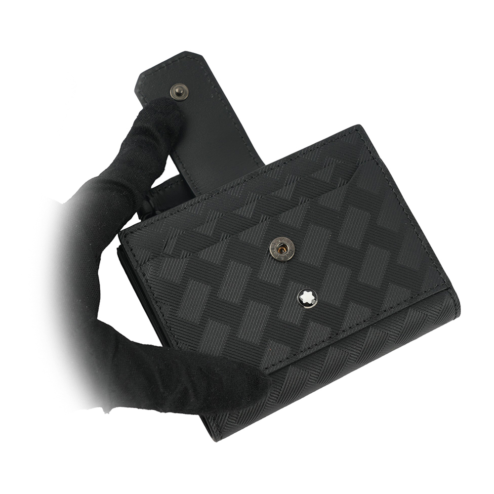 Montblanc 萬寶龍 Extreme 風尚系列3.0 釦式迷你二折短夾/黑色, , large