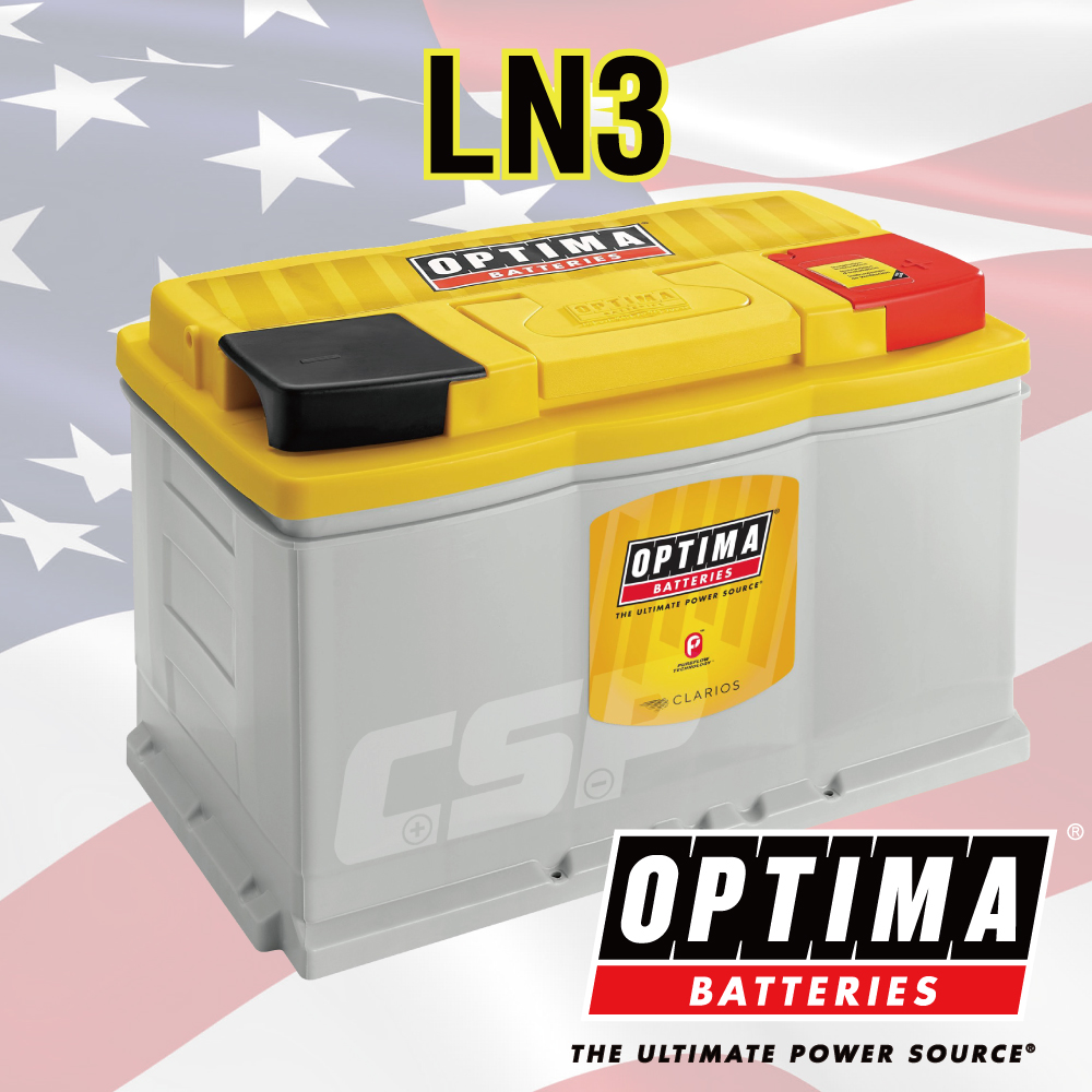 OPTIMA LN3 car battery AGM battery deep cycle Maserati supercar Mercedes BMW 800CCA 12V72AH yellow, , large