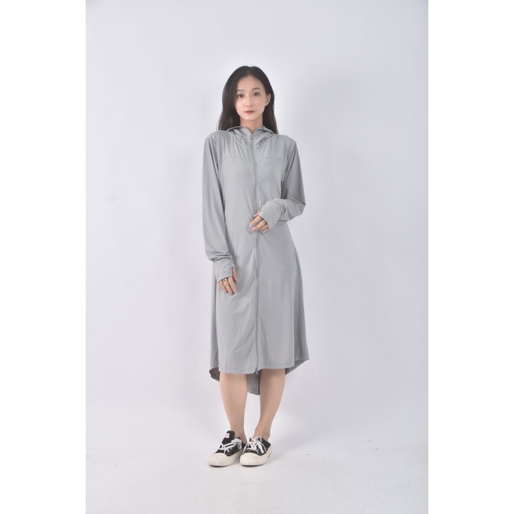 (XL) 質感防曬連帽綠色外套二手衣, , large