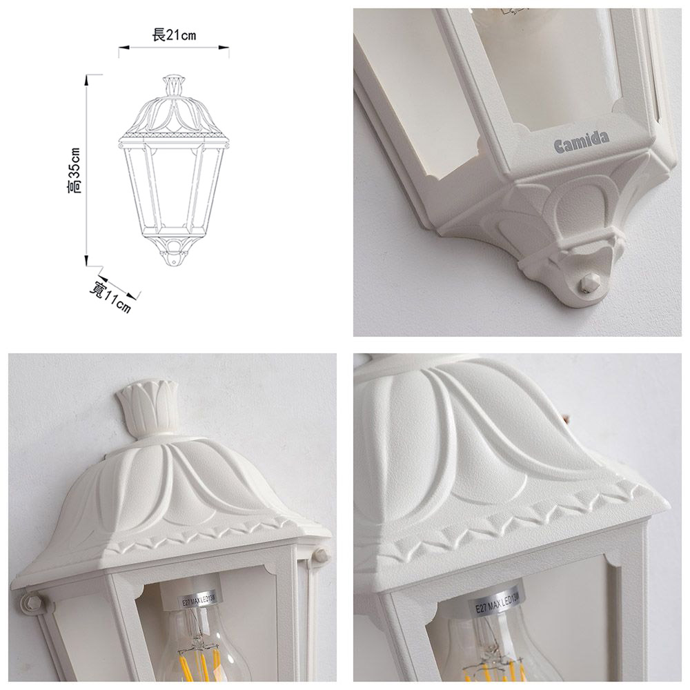 【卡米達】E27戶外庭園壁燈(CA1031WBWH), , large