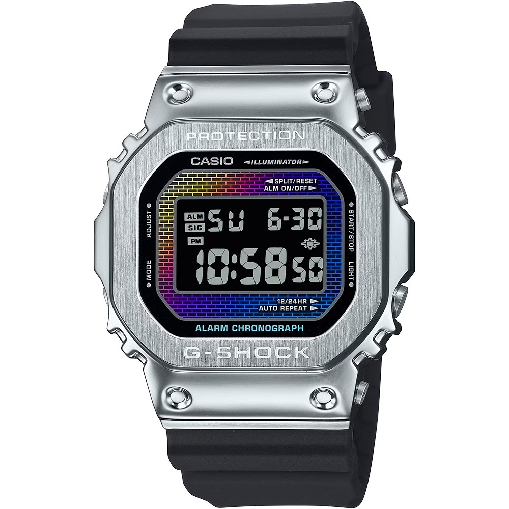 CASIO 卡西歐 G-SHOCK 彩色磚牆系列 電子錶 學生錶 GM-5600RW-1, , large