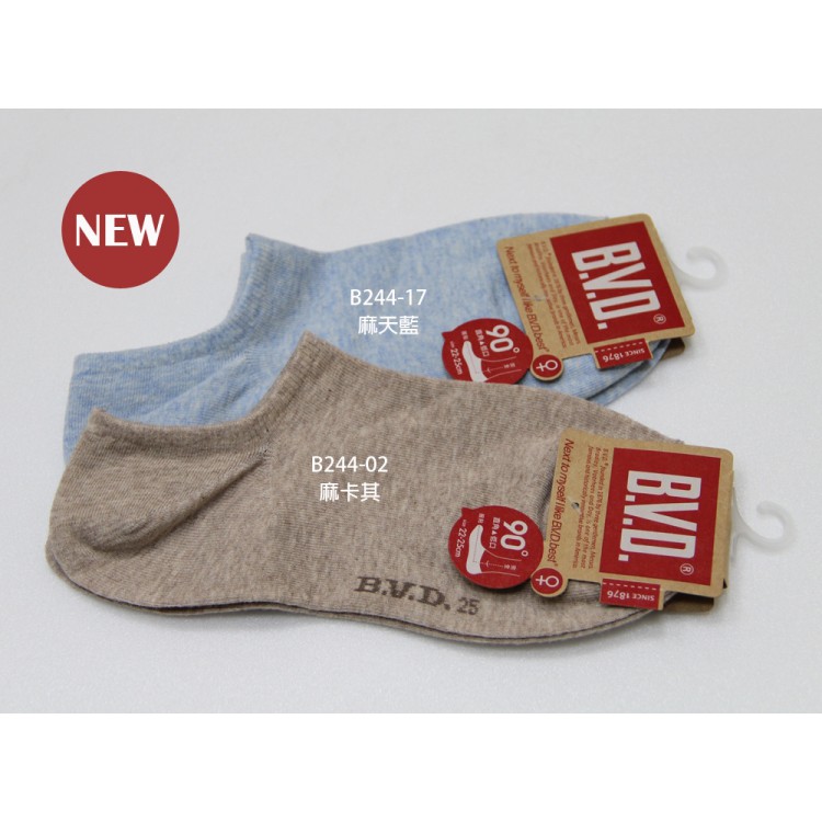 【BVD】懷舊細針低口直角女襪<灰紫>B244 女襪 襪子, , large