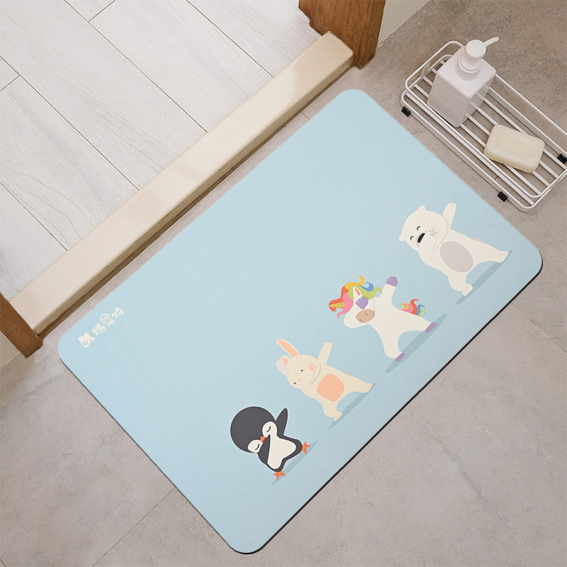 【怪獸】瑪思特 10秒頂吸 軟式珪藻土吸水地墊 嘻哈超人 (60x40cm), , large