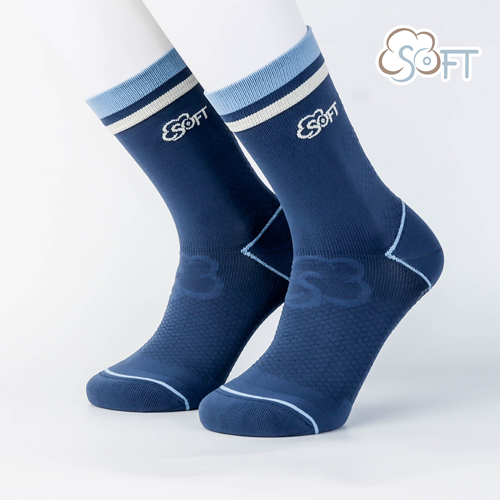 【SOFT】Light Compression socks-Ocean marine blue (21-26cm), , large