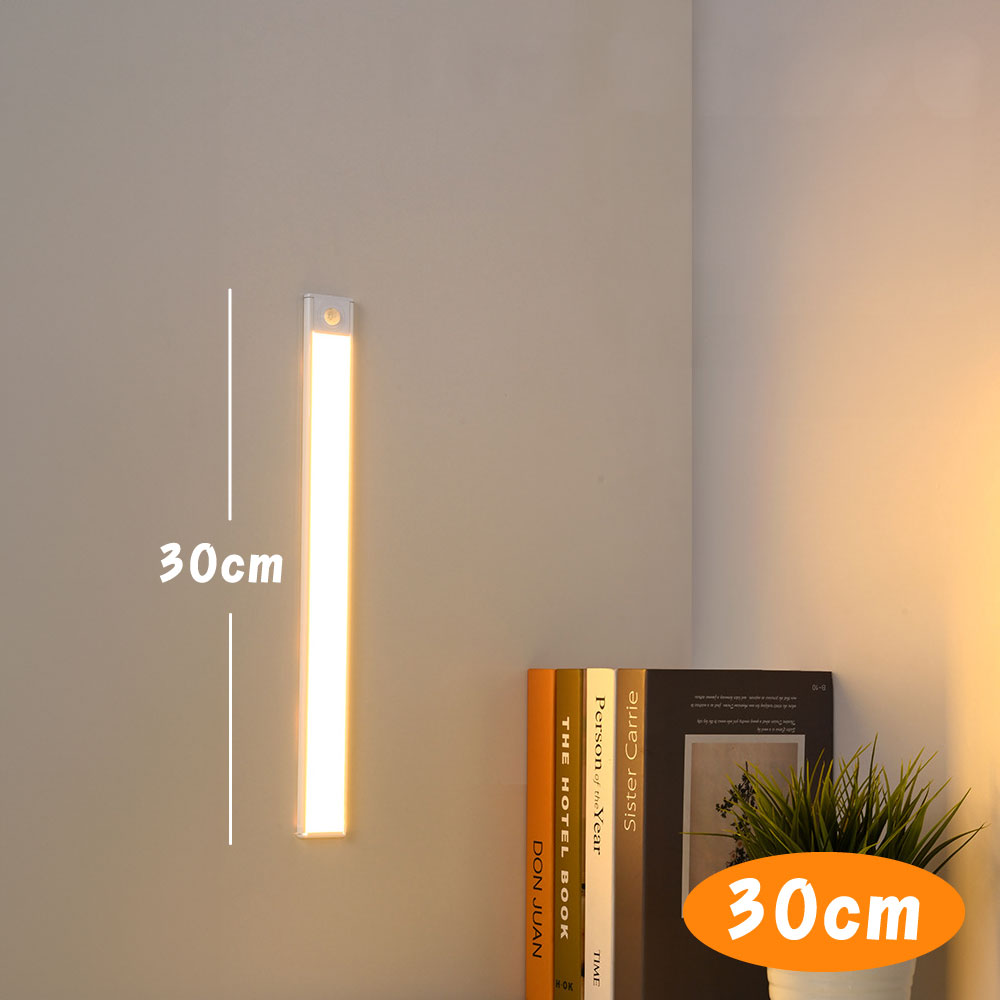 超薄感應磁吸燈【30cm/40cm/50cm】 床頭燈 小夜燈 感應燈 壁燈 三檔色溫 多款尺寸 超薄感應燈 磁吸夜燈 超薄智能感應燈感應燈 LED感應, , large