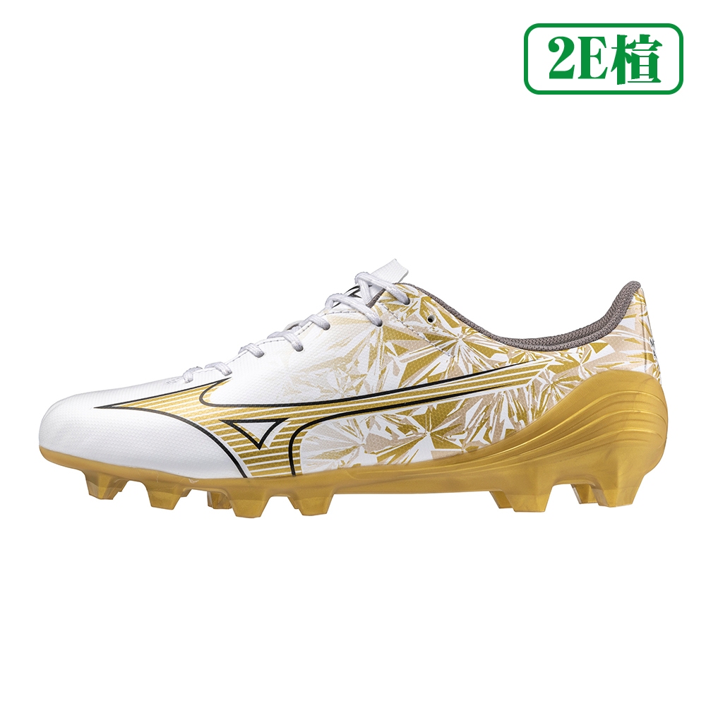 MIZUNO α SELECT 一般楦 成人足球釘鞋 草地 白x金 P1GA246550 23FWO 【樂買網】, , large