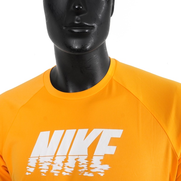 Nike Sunset Logo 男 短袖 上衣 T恤 抗UV 速乾 運動 訓練 戲水 黃 [NESSC690-724], , large