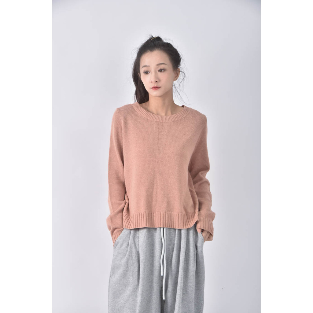 (XL) hm寬鬆粉色長袖上衣二手衣