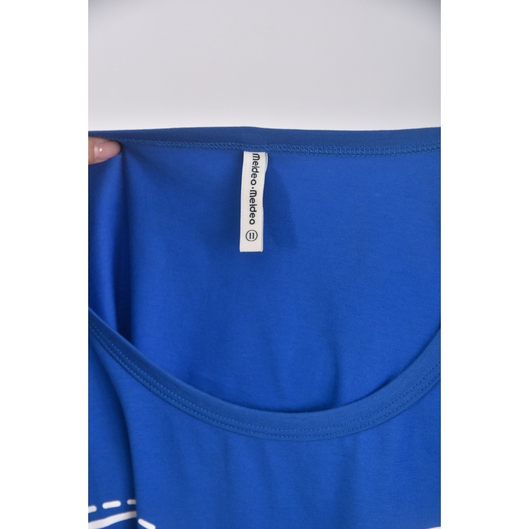 (M) meideo米奇造型藍色短袖上衣二手衣, , large