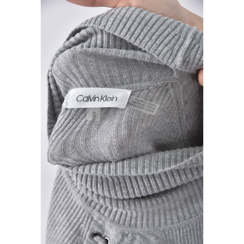 (M) calvin klein高領灰色長袖上衣二手衣, , large