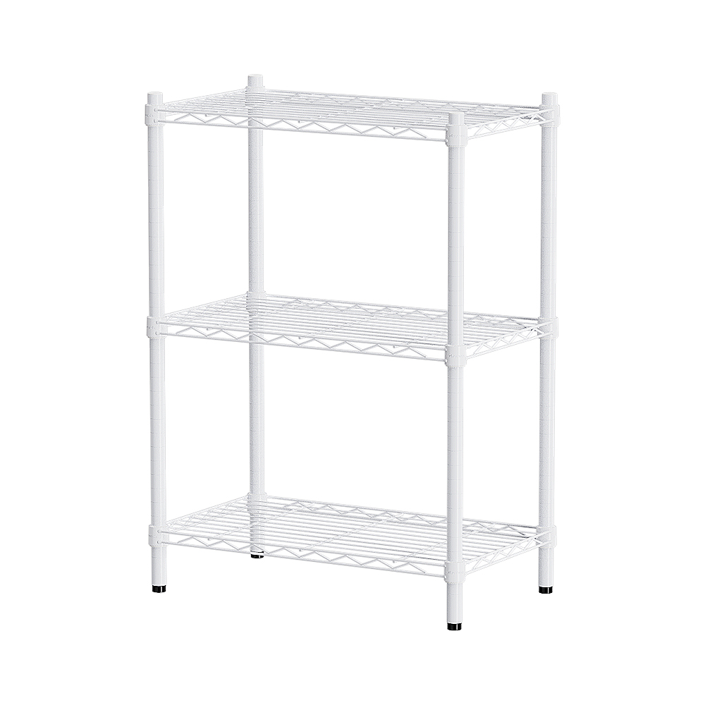 【Y HOUSE】60x45x90cm Lightweight Three-layer Iron Rack Iron Rack Shelf-Painted White