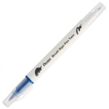 【 Pentel 飛龍 】雙頭柔繪筆 10支/盒 SESW30C   -  T122 黃, , large