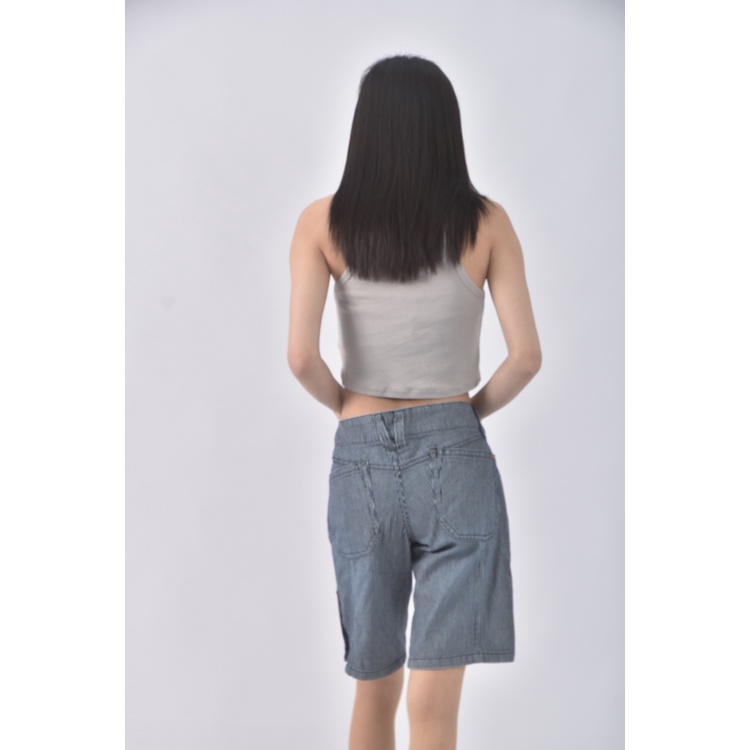 (3XL) b b dakota高腰棉質純棉藍色短褲二手衣, , large