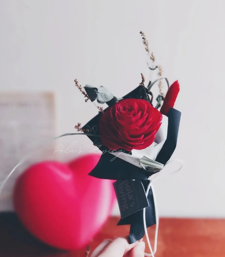 【Pola's Living】一枝獨秀乾燥花束/紅, , large