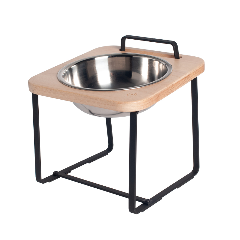 【paipaipets】 Natural Wood Elevated Pet Bowl - S/Maple, , large