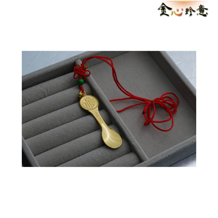 [意創趨術]吉祥富貴金湯匙1錢, , large