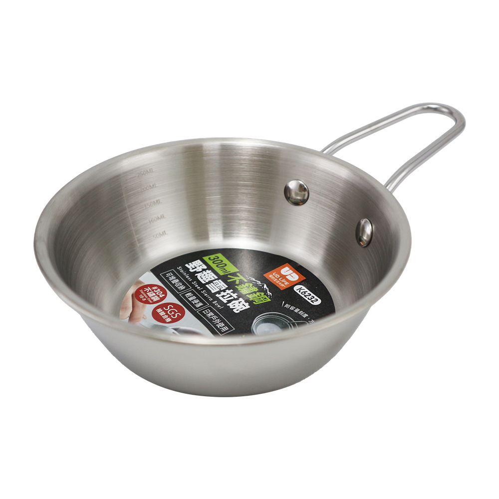 304不鏽鋼野趣雪拉碗-300ml-2入, , large