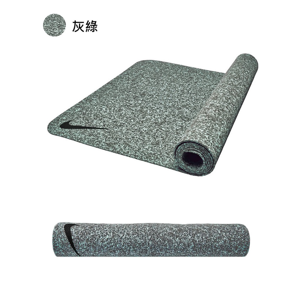 NIKE FLOW 4 MM 瑜珈墊 172CM 45D 舞蹈 隔音墊 運動墊 輕量 便攜 防臭 止滑 卡其 灰綠 黑, , large
