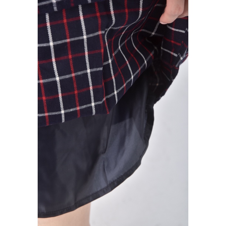 (S) earth music ecology質感格紋藍色洋裝二手衣, , large