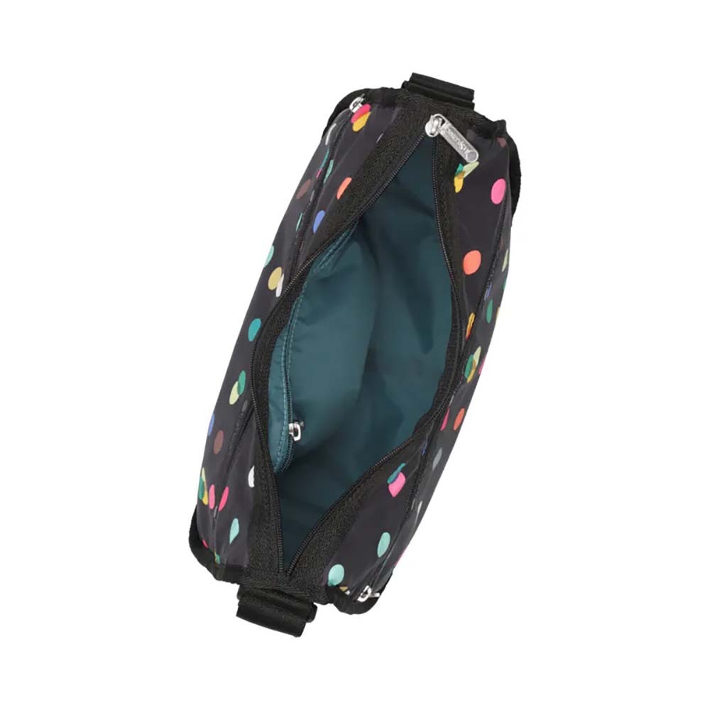 |快速出貨|Lesportsac Classic Hobo 經典斜背包/ 圓點漂浮氣球 黑色, , large