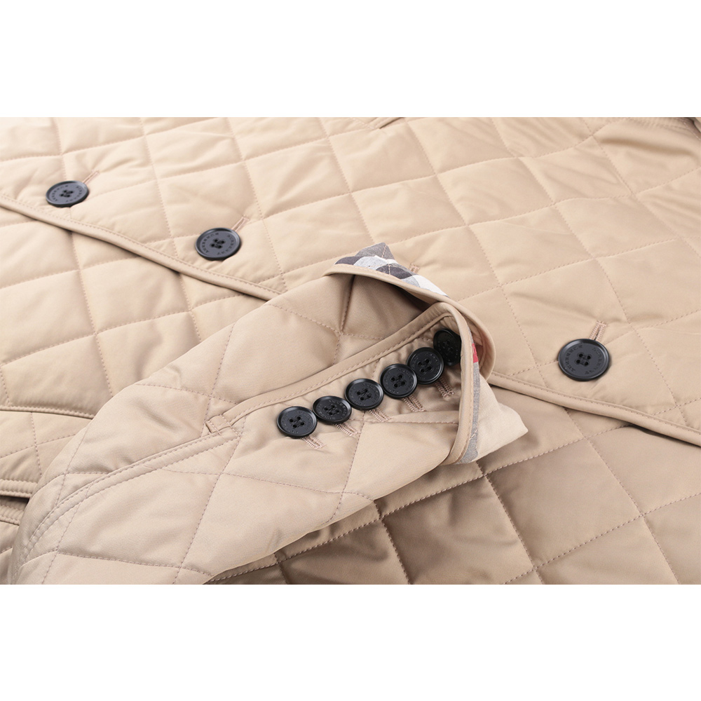 BURBERRY L號菱格紋棉質輕型外套/駝色, , large
