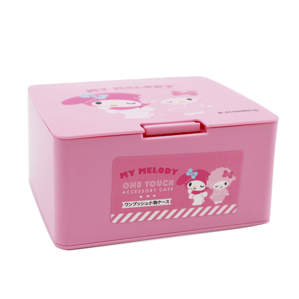 日本進口 大耳狗 / 美樂蒂彈蓋式牙線/棉棒小物收納盒-4入, , large