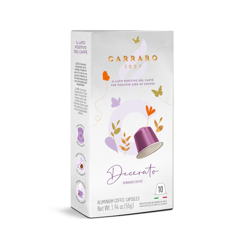 【CARRARO】DECERATO– 10 Nespresso®* compatible aluminum capsules, , large