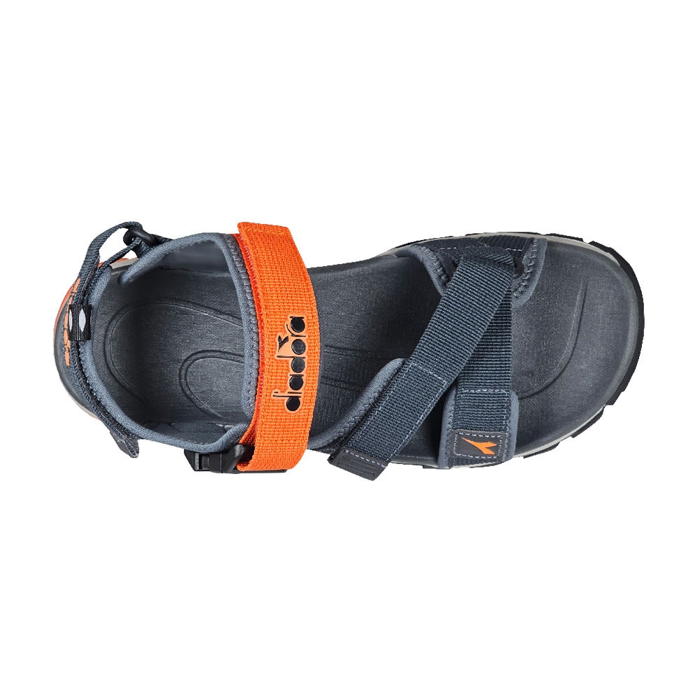 DIADORA迪亞多那 步行者兩棲涼鞋 男鞋 簡約素色 水陸兩用 插扣 魔鬼氈 耐用 減震 吸衝 柔軟 耐磨 灰桔 黑紅, , large