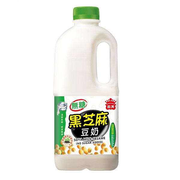 義美無糖黑芝麻豆奶2000ml, , large