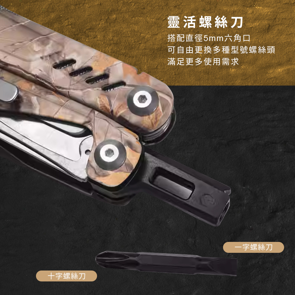 【金永利鋼刀】420不鏽鋼 13合一 多功能老虎鉗 摺疊瑞士刀 露營隨身工具組, , large