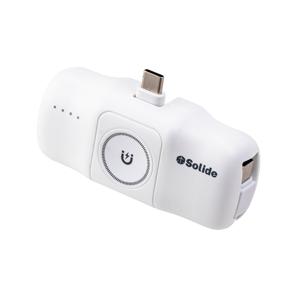 [亞瑟3C]solide 索力得
5000mAh Type-C Hammer 小榔頭 多功能輕巧萬用行動電源-白, , large