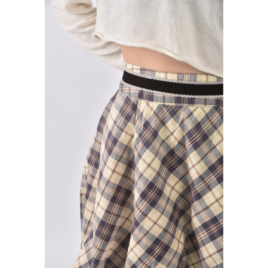 (XL) kinloch anderson格紋杏色短裙二手衣, , large