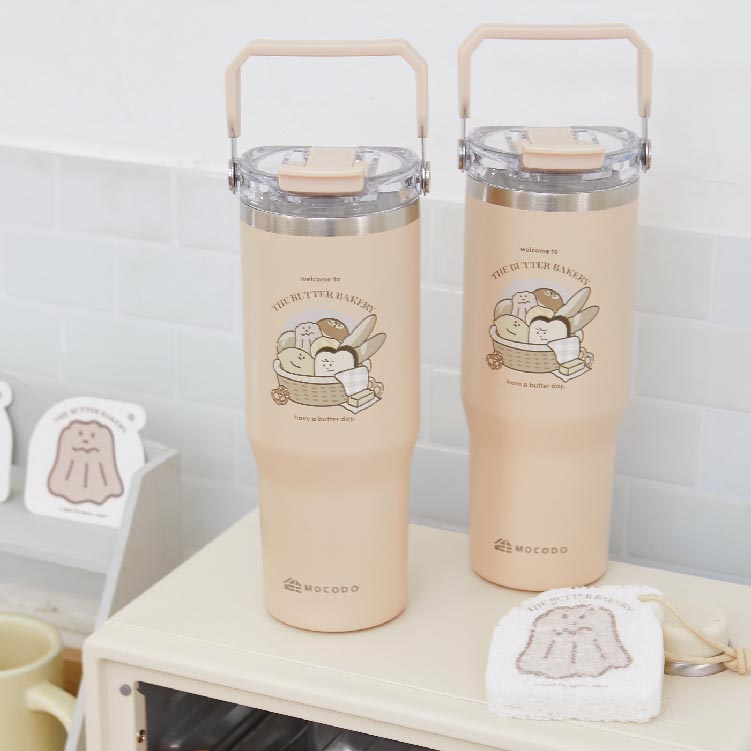 奶油家族 &times; 伴佳家 陶瓷雙飲提提杯 奶茶色, , large