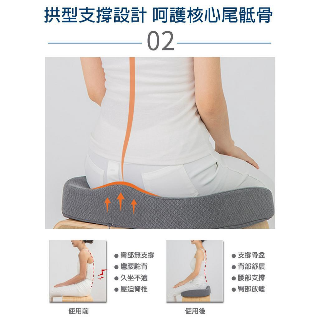 【日本旭川】AIRFit氧活力人體工學護脊紓壓坐墊 椅子坐墊 辦公 靠墊 尾椎 坐墊 舒壓 記憶棉坐墊 記憶坐墊 電腦椅, , large