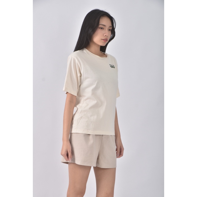 (S) uniqlo質感棉質純棉杏色短袖上衣二手衣, , large