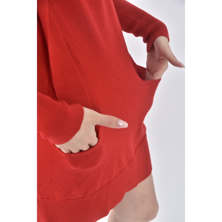 (S) fashion show質感羊毛紅色洋裝二手衣, , large