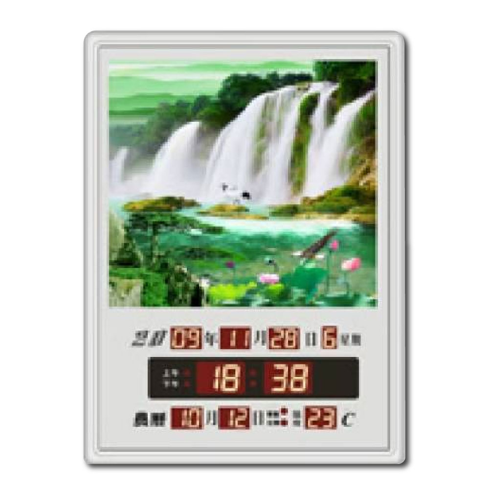鋒寶牌 壁掛式 電子日曆 數位日曆 萬年曆 風景型 30X40X4cm / 台 FB-3040A, , large
