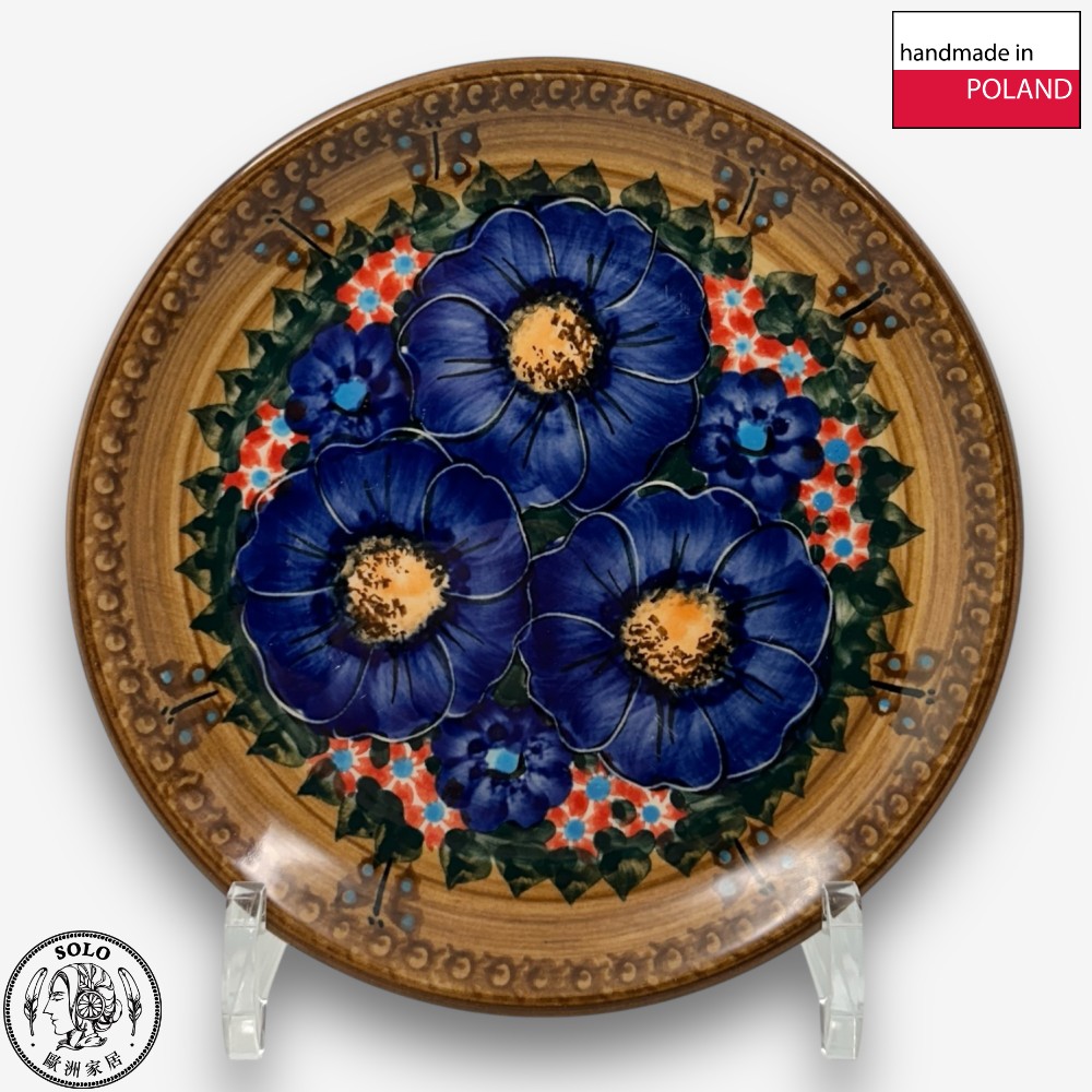 【SOLO歐洲家居】波蘭製 Cerraf 波蘭陶 17cm 甜點盤 圓盤 蝶語黃昏系列