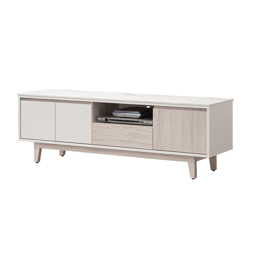 【唯熙傢俱】紀薇橡木雙色5尺岩板電視櫃, , large