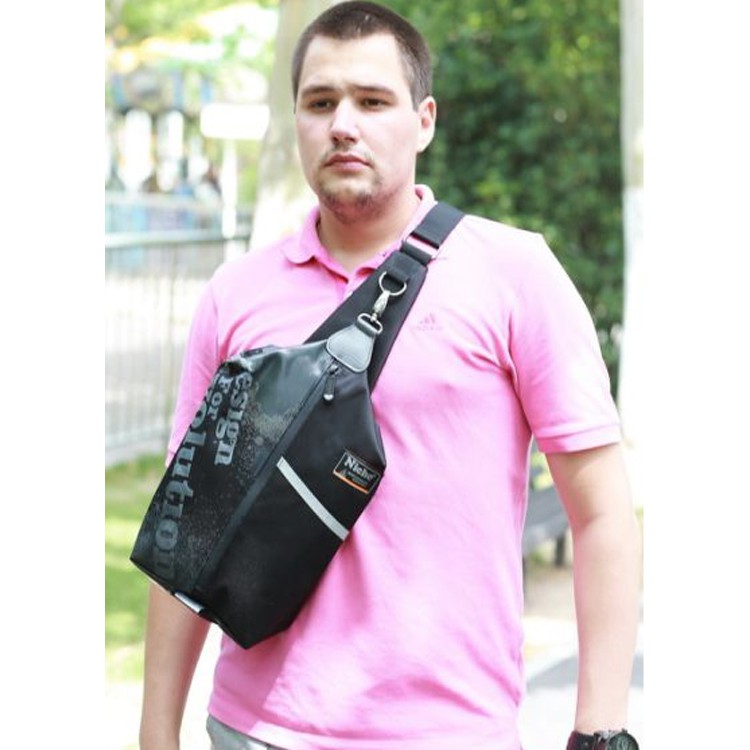 【Niche 樂奇】都市休閒風 立體單肩斜挎包 防水背包  N-5209 跨胸包, , large