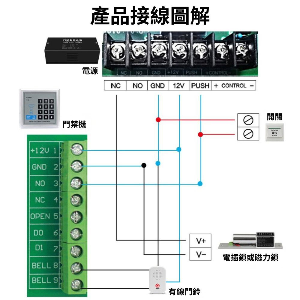 門禁明裝陽極鎖(斷電開鎖), , large