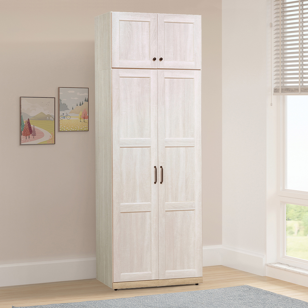 【唯熙傢俱】查理白橡色2.6x7尺衣櫃, , large